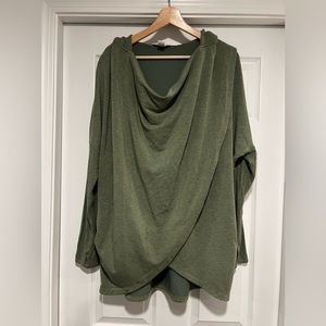 Athleta Purana Wrap Sweatshirt XL Sage Green
